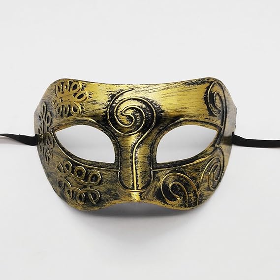Vintage Greek Roman party Masquerade Masks Halloween Masquerade Carnival Antique Half Face MaskCarved Venetian Mask Rome Men and women Party Mask Halloween Masks for Adults Antique Mould.party mask