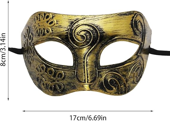Vintage Greek Roman party Masquerade Masks Halloween Masquerade Carnival Antique Half Face MaskCarved Venetian Mask Rome Men and women Party Mask Halloween Masks for Adults Antique Mould.party mask