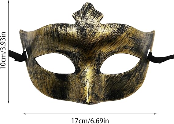 Vintage Greek Roman party Masquerade Masks Halloween Masquerade Carnival Antique Half Face MaskCarved Venetian Mask Rome Men and women Party Mask Halloween Masks for Adults Antique Mould.party