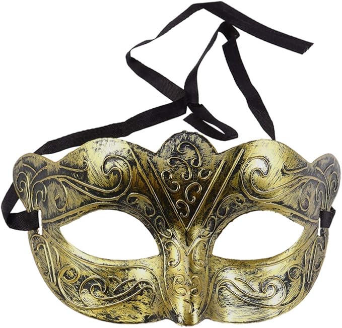 Vintage Greek Roman party Masquerade Masks Halloween Masquerade Carnival Antique Half Face MaskCarved Venetian Mask Rome Men and women Party Mask Halloween Masks for Adults Antique Mould.party