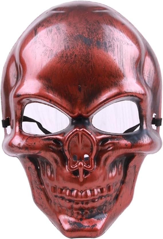 full face masquerade Halloween Full Face Skull Skeleton Mask Hunting Scary Mask Party Costume Good Quality Halloween Mask Horror Show Prop Scary Face Masks Spooky Skull Mask Full Face Silver Gold Colo