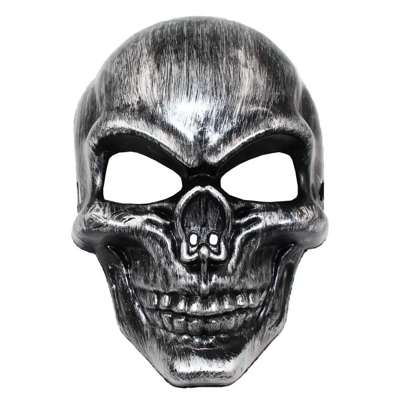 full face masquerade Halloween Full Face Skull Skeleton Mask Hunting Scary Mask Party Costume Good Quality Halloween Mask Horror Show Prop Scary Face Masks Spooky Skull Mask Full Face Silver Gold Colo