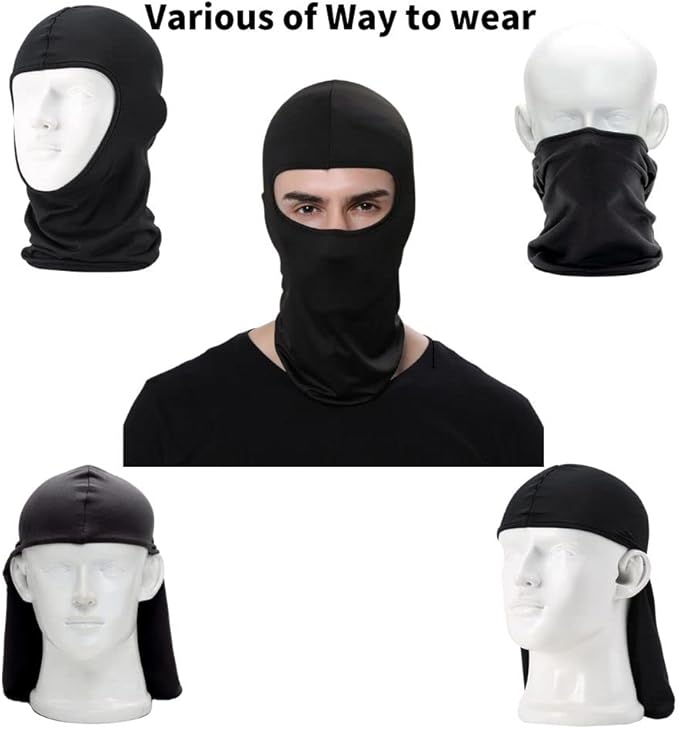 ski mask AstroAI Ski Mask Balaclava Face Mask-UV Protection Dustproof Windproof Face Cover for Men Women Skiing, Snowboarding, Cycling Hiking BlackBalaclava Face Mask Moto Clown Ghost Skull Mask Breat