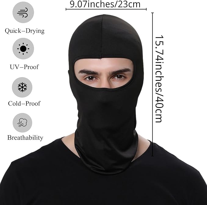 ski mask AstroAI Ski Mask Balaclava Face Mask-UV Protection Dustproof Windproof Face Cover for Men Women Skiing, Snowboarding, Cycling Hiking BlackBalaclava Face Mask Moto Clown Ghost Skull Mask Breat
