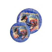 Marvel Spiderman Theme Tableware Set for Birthday Holiday Parties Cross-Border Paper Plate Cup Paper Towel. Procos - S Spider Man Crime Fighter Party Set,Piece Set,Plates,Cups, Napkins,party plates.