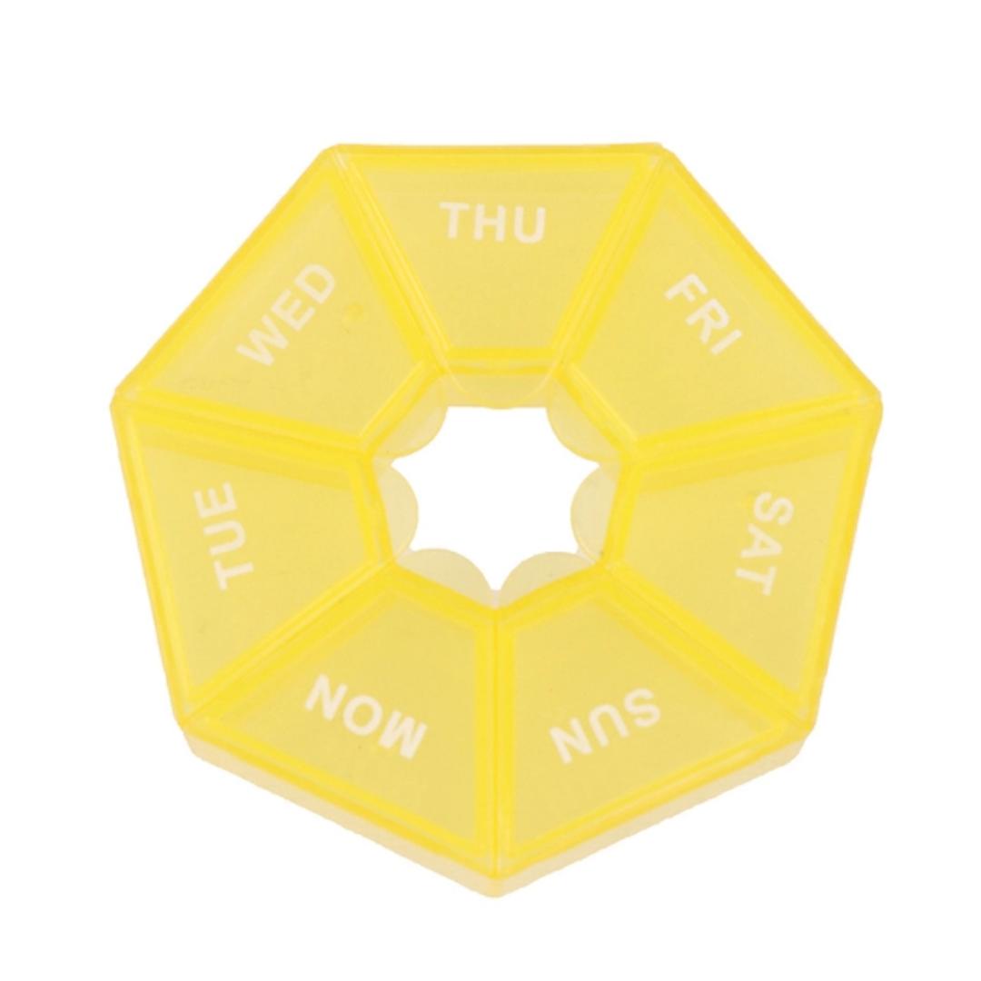 Round Pill Weekly Pill Medicine Storage container