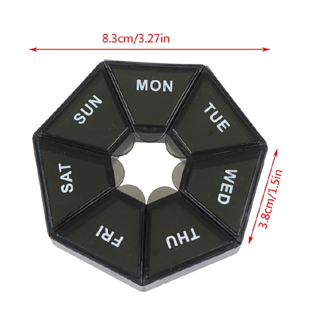 Round Pill Weekly Pill Medicine Storage container