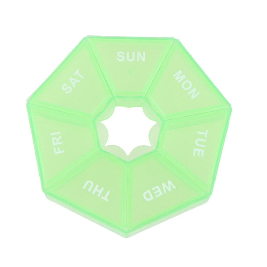 Round Pill Weekly Pill Medicine Storage container