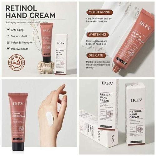 IREV Retinol hand cream
Irev Retinol Hand Cream Whitening Hand Lotion Moisturizing Soothing & Anti-Aging
