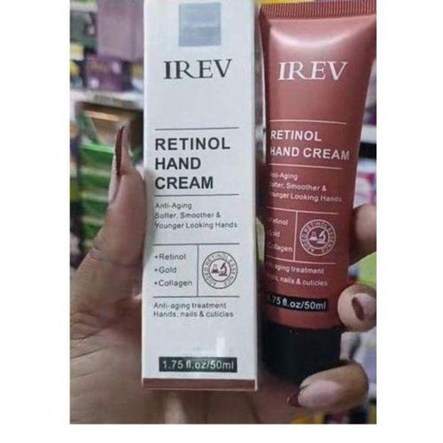IREV Retinol hand cream
Irev Retinol Hand Cream Whitening Hand Lotion Moisturizing Soothing & Anti-Aging