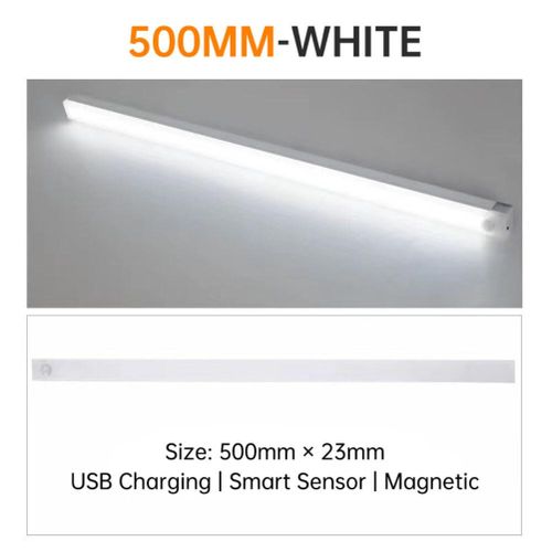50cm Motion Sensor Light Wireless LED Night Light Magnetic Rechargeable Night Lamp Wardrobe Corridor Light Bedroom Kitchen Lighting LED Under Cabinet Lights, Hand Sweep Sensor Lamp, Closet, Wardrobe,