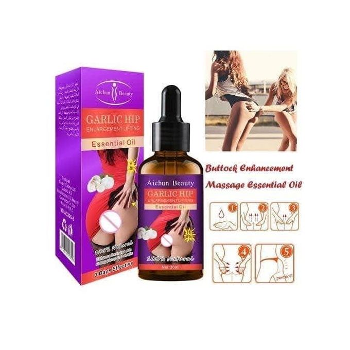 Aichun Beauty Garlic Hip Enlargement Lifting Essential Oil -3 Days Effective - 30ml.Remedy for butt care with essential oil of garlic.