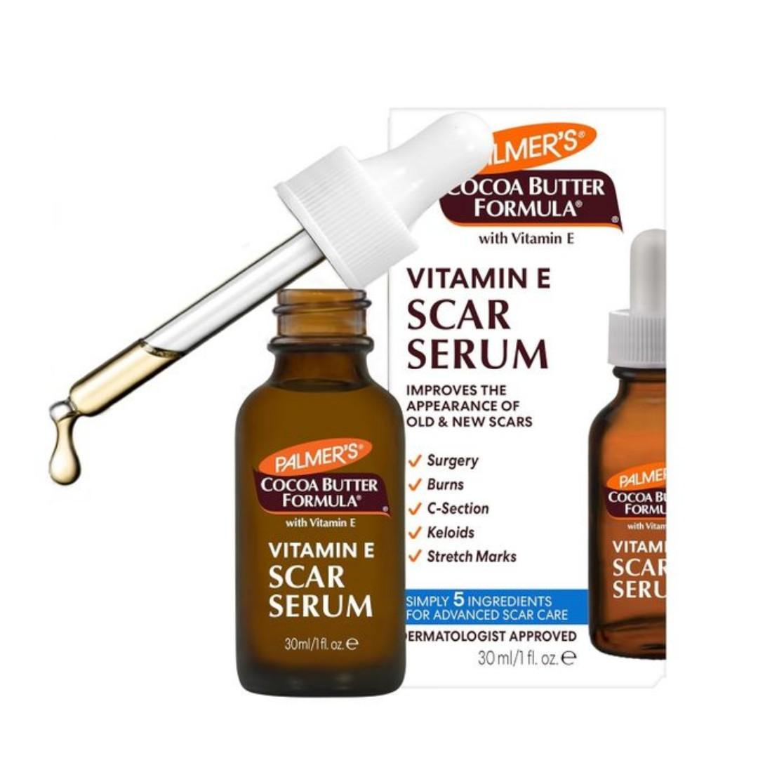 Palmer's Cocoa Butter Formula Scar Serum, Skin Brightening Oil for Face & Body, Concentrated Serum with Vitamin E