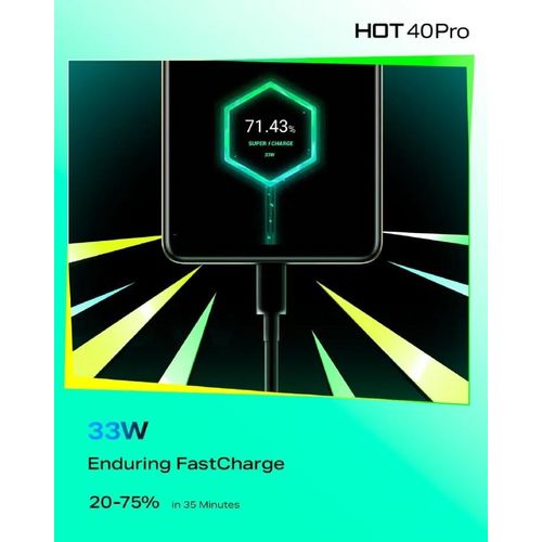 Infinix Hot 40 Pro,256GB +16GB RAM (8+8GB), 6.78" 120Hz FHD+ WITH magic ring 108MP Tripple AI Camera + 32MP Selfie Camera,33W Fast Charge 5000mAh Battery Dual SIM Helio G99 ultra processor Smartphones