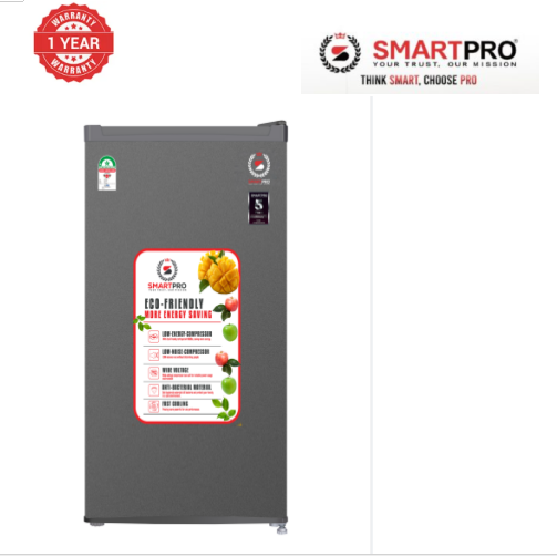 SMARTPRO  90Litres Refrigerator Single Door SFR-120S-I Mini Fridge 90L High Quality Fridge