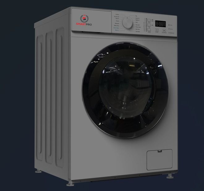 SMARTPRO 8Kg Front Load Full Automatic Washing Machine SWM-08FLA  1200 RPM 1 Year Warranty