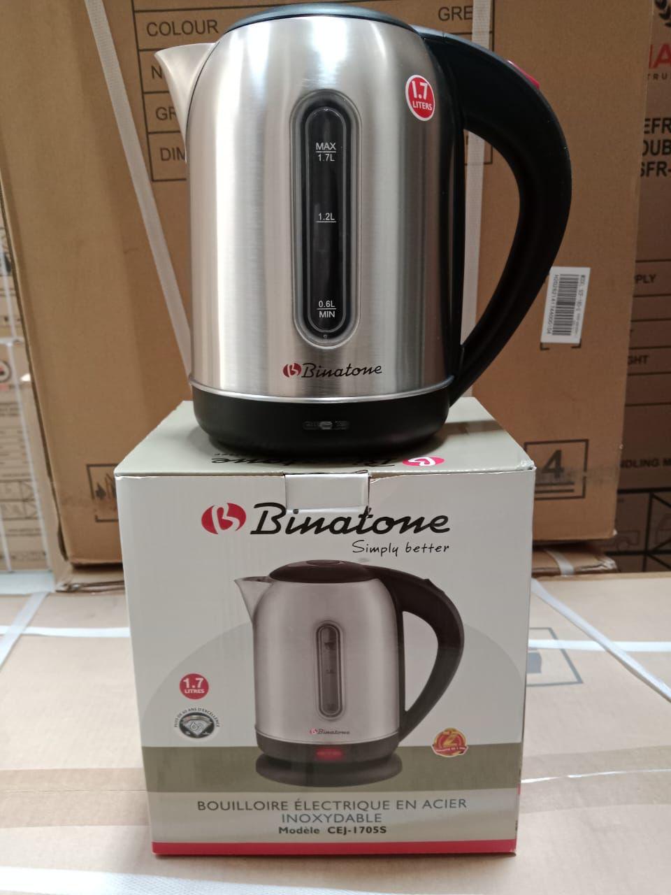 BINATONE 1.7Ltrs  Electric Water Kettle  CEJ-17055  Jug  Energy Efficient Cordless Stainless Steel