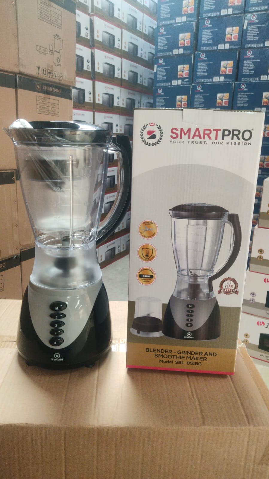 SmartPro 1.5L 2 In 1 Blender Multifunctional  SBL-851BG 500 watts New Designs