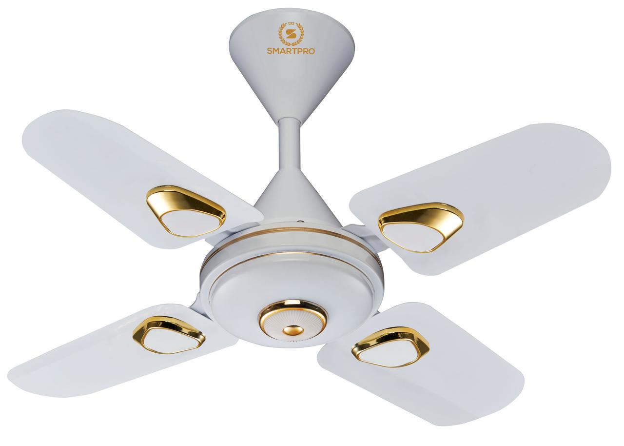 SMARTPRO Ceiling Fan 24 Inch with 4 Blades Double Bearing 100% Copper Wire High Performance 1 Year Warranty