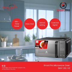 SMARTPRO 20Ltrs Digital Microwave Oven High Quality Microwaves With Warranty SMV-20L-V2 1 Year Warranty