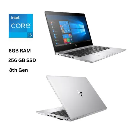 Hp Refurbished Elitebook 830g5 Core i5 7th Generation 8gb Ram 256gb ssd silver in Color 14inch Screen Size With both Windows and Office Installed Ultra Slim Laptoper in Lo