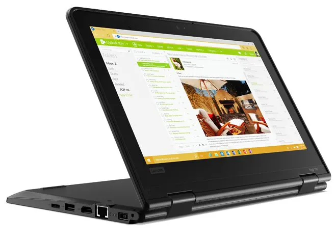 Limited Time Offer Lenovo Thinkpad Yoga 11e  X360 Core i3 6th Gen 8GB RAM 128GB SSD Refurbished Laptop Touchscreen 11.6 Inch Screen Windows 10  Microsoft Office Installed Black Color TECHNO SUPREME