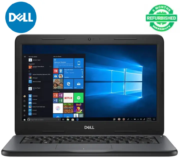 Refurbished Dell Latitude 3300 Core i3 Processor 4gb Ram 128gb SSD Storage 7th Generation 14 Inch Screen Laptop Windows and Office Installed Grey