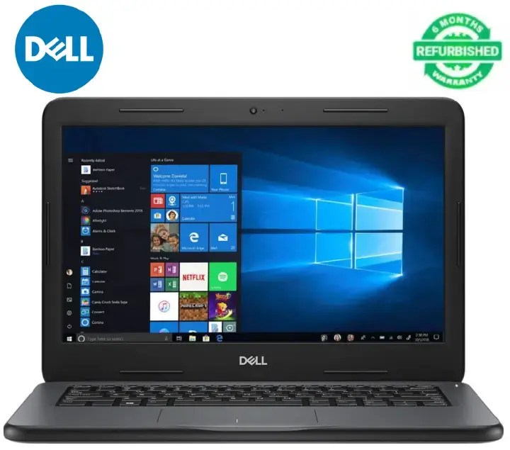 Refurbished Dell Latitude 3300 Core i3 Processor 4gb Ram 128gb SSD Storage 7th Generation 14 Inch Screen Laptop Windows and Office Installed Grey