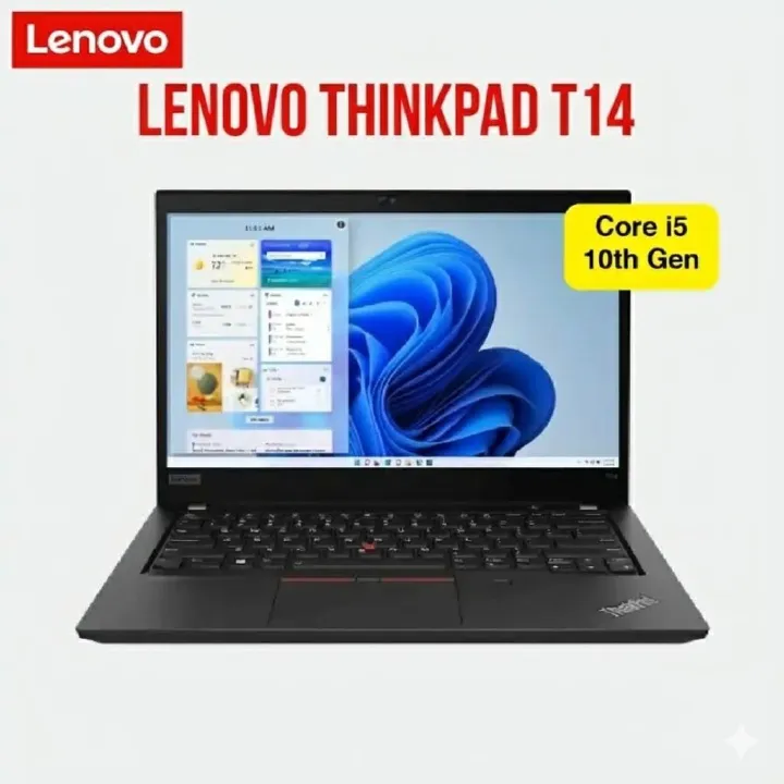 (Special Offer) Lenovo Thinkpad T14, Intel Core i5 10th Generation 16GB RAM 256GB SSD 14" Screen Windows 10 Microsoft Office Installed Refurbished Laptop Notebook Laptop (6 Months WARRANTY)