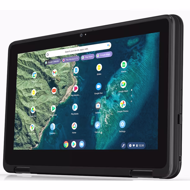 Dell Latitude Chromebook 3100 2-IN-1 Laptop Intel Celeron 4GB LPDDR4 RAM, 32GB eMMC, UHD Graphics 600. 11.6" HD Screen Touchscreen X360 With Installed Chromebook OS Refurbished Laptop