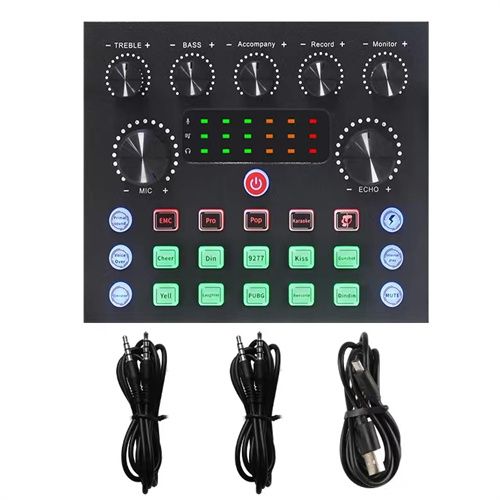 V8S Professional Sound Card&mixer Accessories Set Audio BM800 Condenser Studio Microphone Streaming Podcast