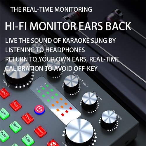 V8S Professional Sound Card&mixer Accessories Set Audio BM800 Condenser Studio Microphone Streaming Podcast