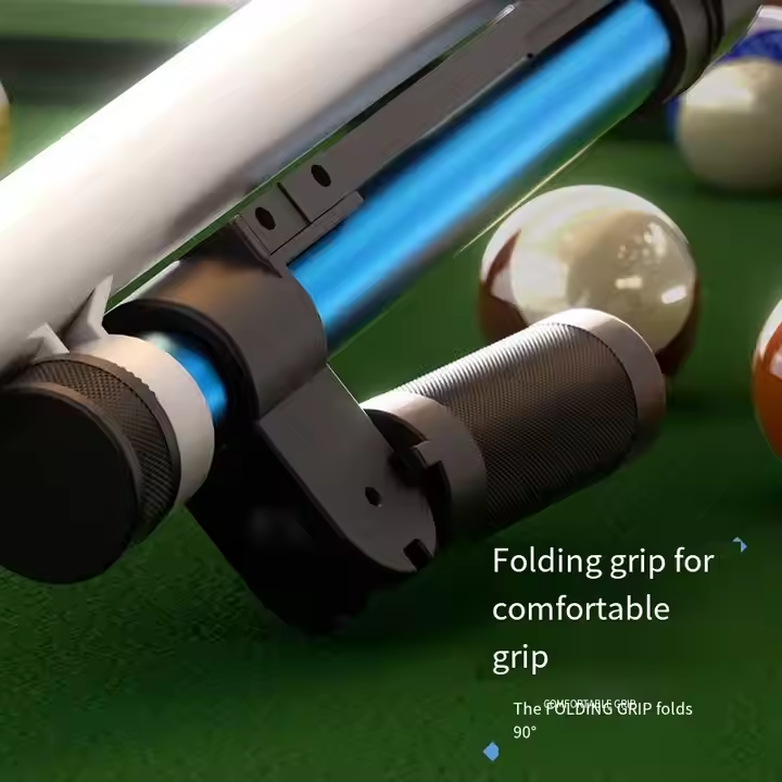 Automatic launch of billiard cue, competitive games, precision shooting, gun-shaped billiard cue, snooker