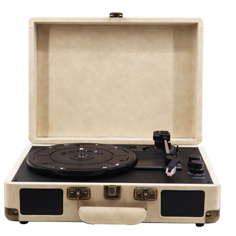 Phonograph phonograph black glue stereo portable Bluetooth speaker phonograph Bluetooth speaker record player