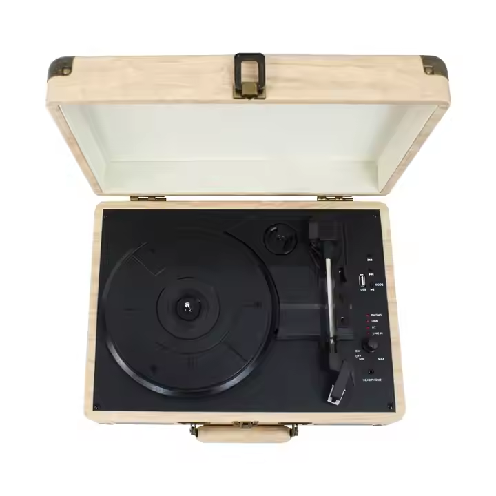 Phonograph phonograph black glue stereo portable Bluetooth speaker phonograph Bluetooth speaker record player