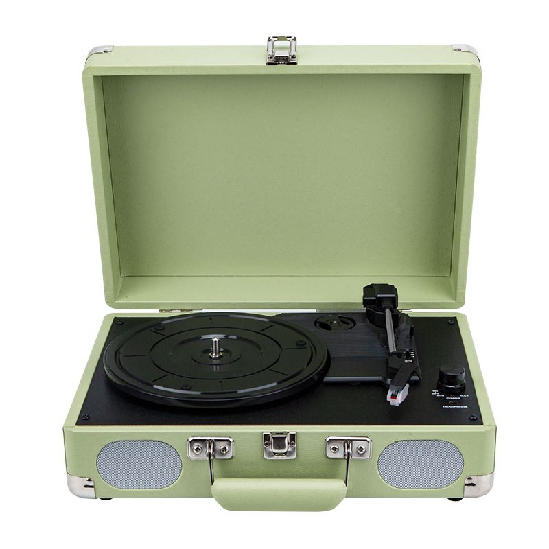 Phonograph phonograph black glue stereo portable Bluetooth speaker phonograph Bluetooth speaker record player