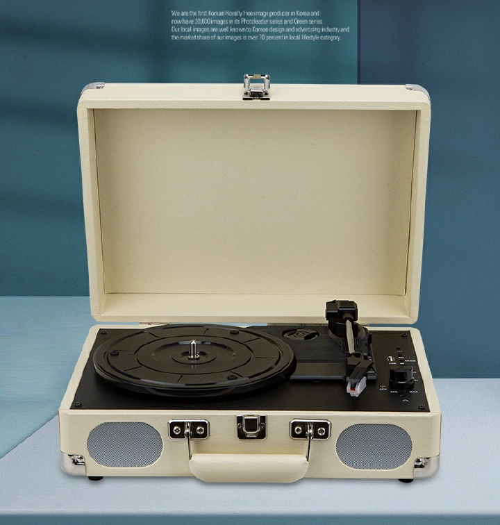 Phonograph phonograph black glue stereo portable Bluetooth speaker phonograph Bluetooth speaker record player