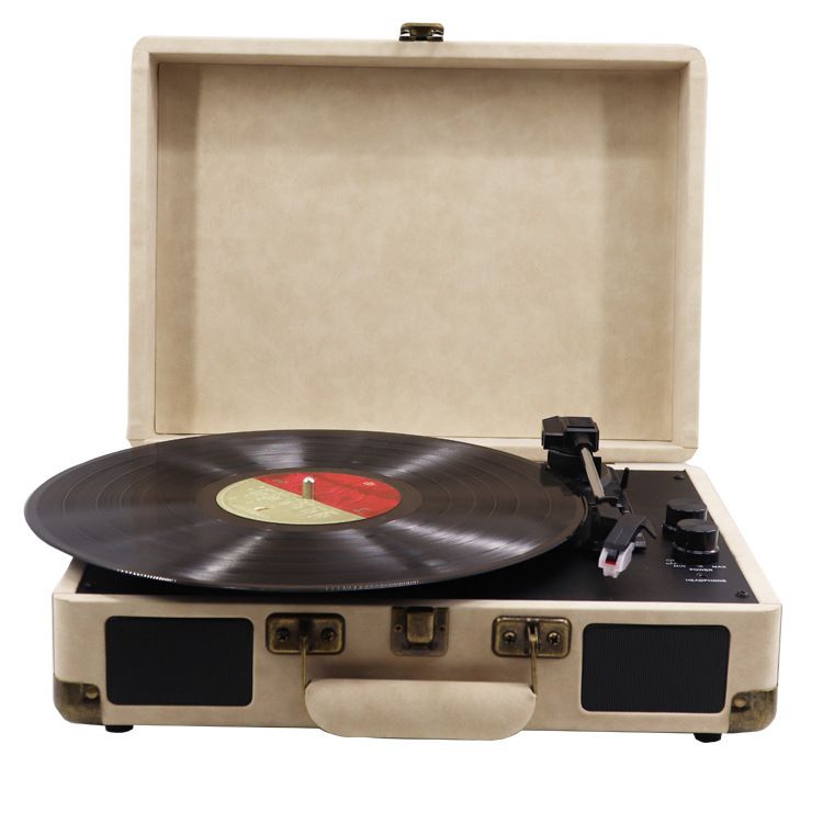 Phonograph phonograph black glue stereo portable Bluetooth speaker phonograph Bluetooth speaker record player
