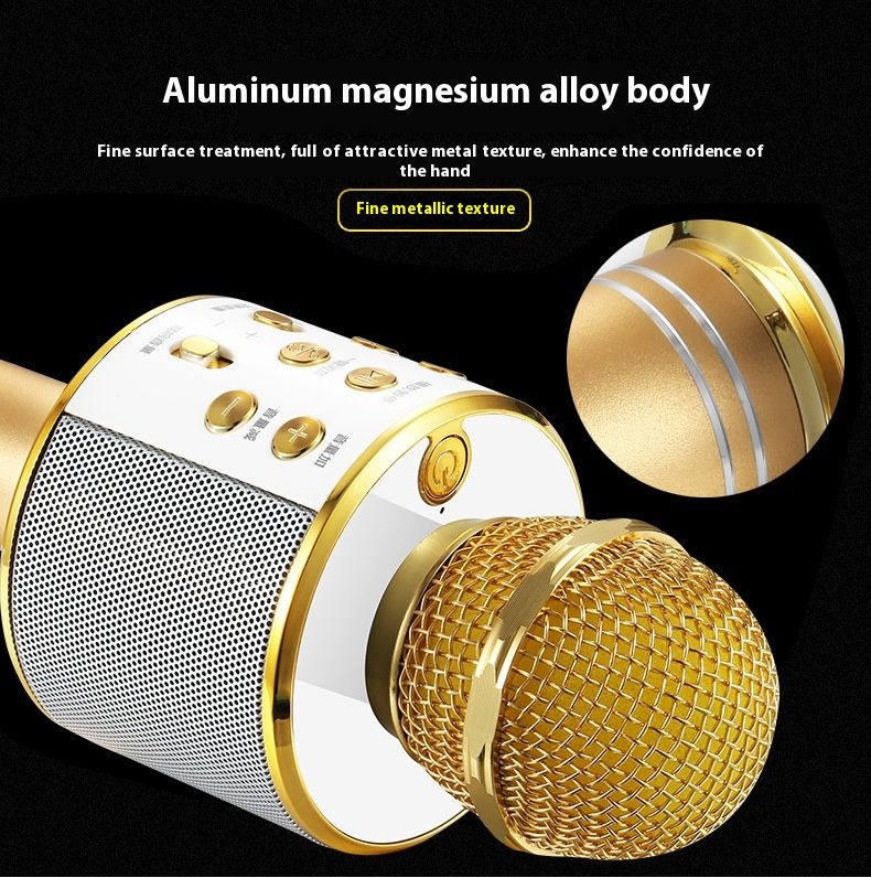 wireless microphone with LED lights professional Karaoke Mic Studio Player Singing Recorder Handheld microphone home KTV
