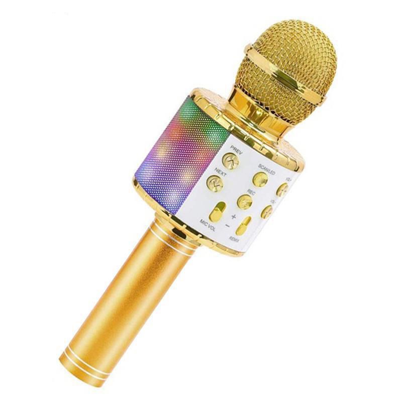 wireless microphone with LED lights professional Karaoke Mic Studio Player Singing Recorder Handheld microphone home KTV