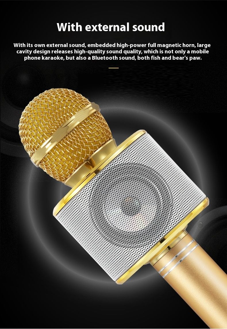 wireless microphone with LED lights professional Karaoke Mic Studio Player Singing Recorder Handheld microphone home KTV