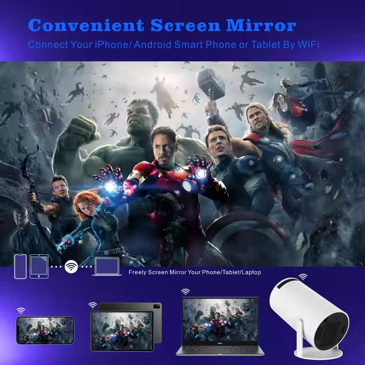 HY300 projector 4K Android 11 Wifi BT5.0 1080P home theater portable Hy300 projector