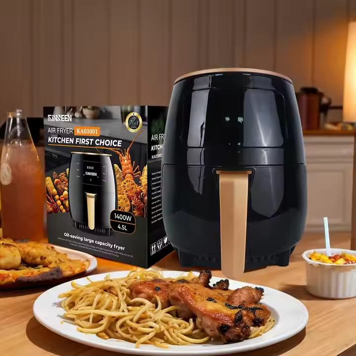 Household large-capacity air fryer, 6l, multi-function air fryer, automatic electric fryer, touch screen, healthy cooking