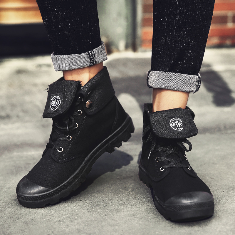 Large size, British Martin boots, breathable canvas boots, desert boots, tooling men's shoes, rubber soles