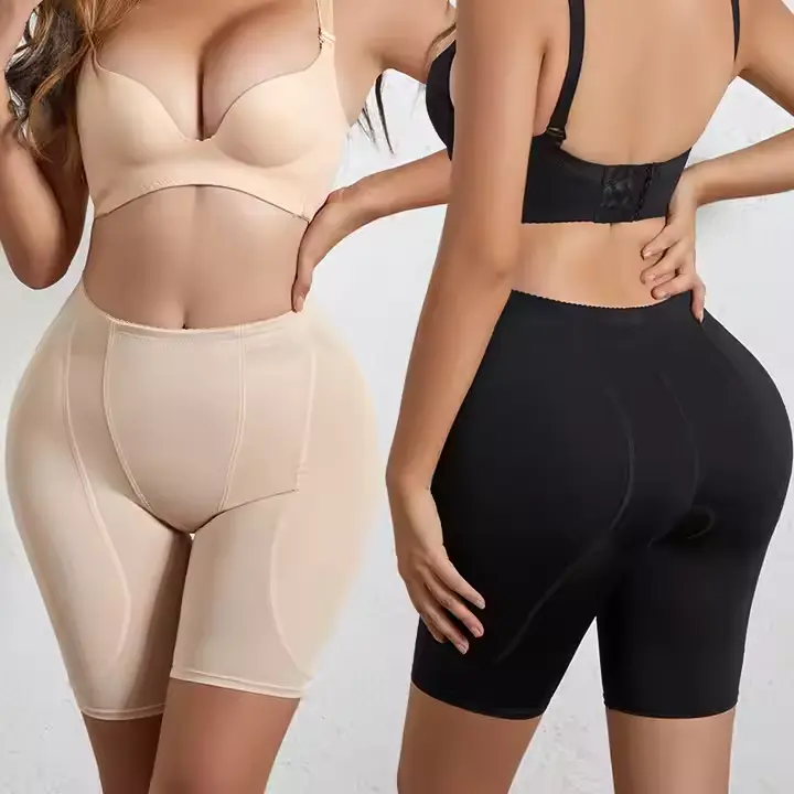 Tighten the buttocks, soft thighs, slimmer shapewear, large size underwear, high waist shorts, buttocks pad, shaping device, women's buttocks lifting underwear, sexy body shaping underwear