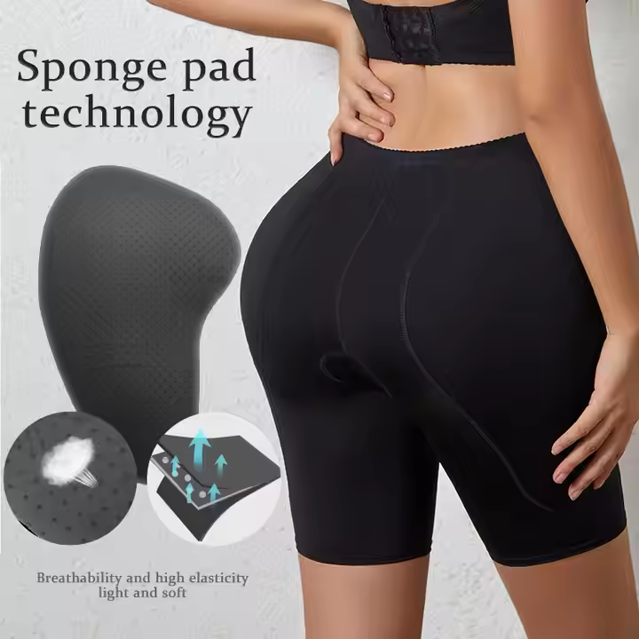Tighten the buttocks, soft thighs, slimmer shapewear, large size underwear, high waist shorts, buttocks pad, shaping device, women's buttocks lifting underwear, sexy body shaping underwear
