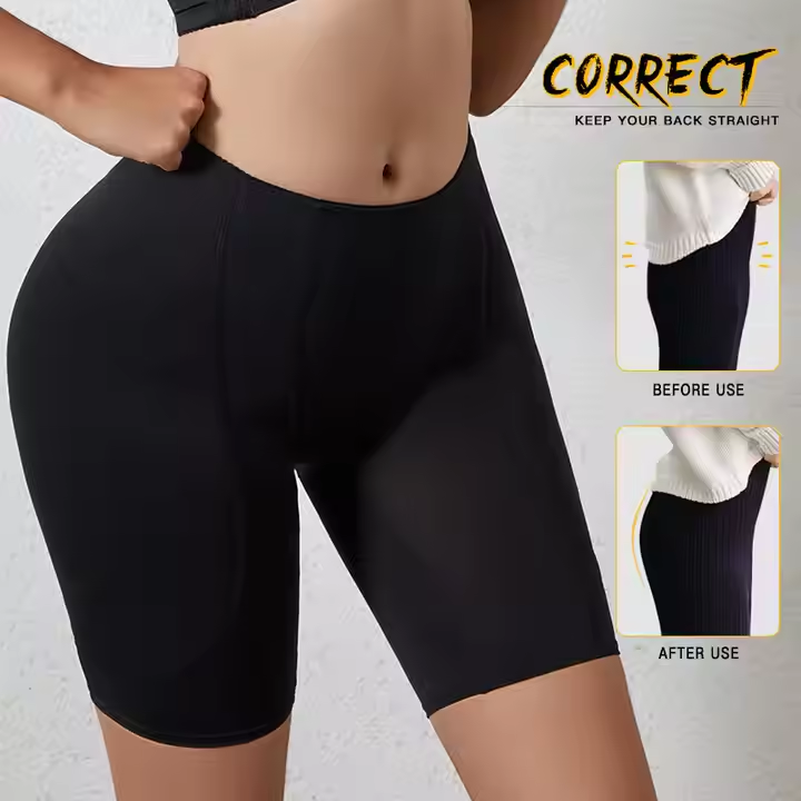 Tighten the buttocks, soft thighs, slimmer shapewear, large size underwear, high waist shorts, buttocks pad, shaping device, women's buttocks lifting underwear, sexy body shaping underwear