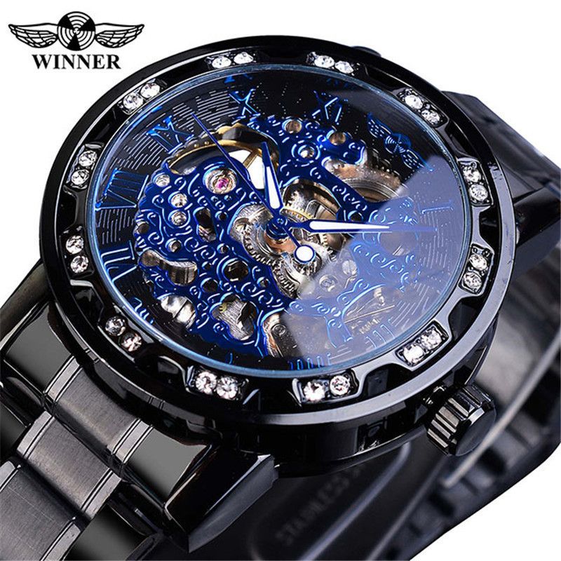 Fashion and leisure brand watches, classic stainless steel watches, mechanical watches, hollow men's automatic watches