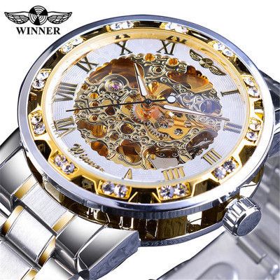 Fashion and leisure brand watches, classic stainless steel watches, mechanical watches, hollow men's automatic watches