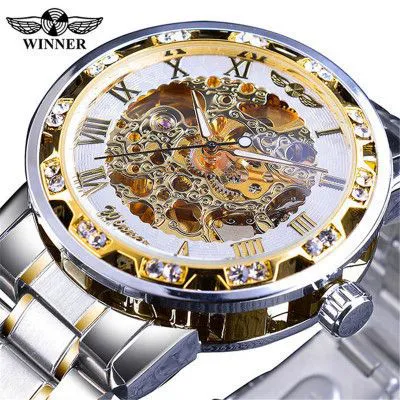 Fashion and leisure brand watches, classic stainless steel watches, mechanical watches, hollow men's automatic watches